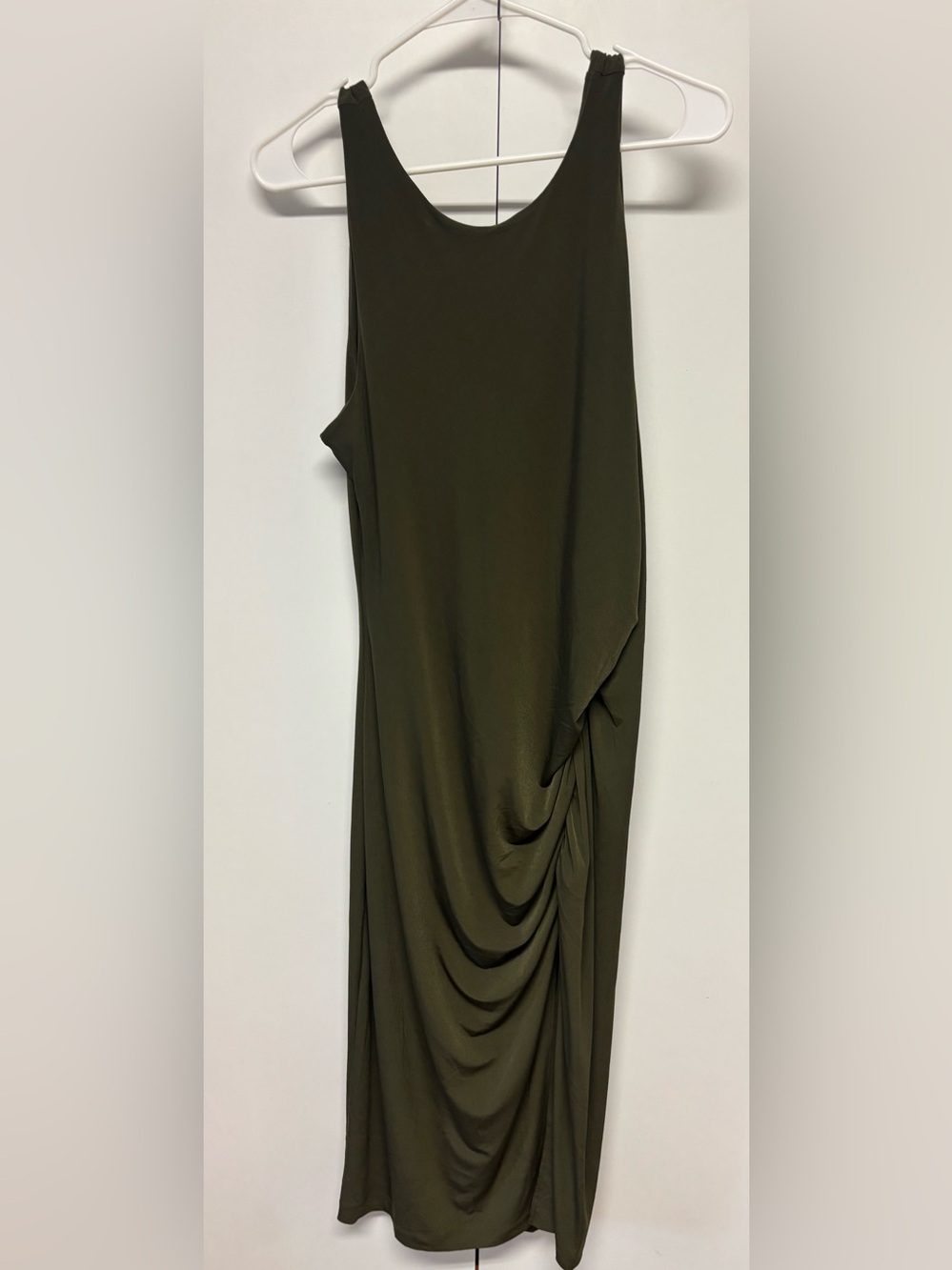 Banana Republic Olive Green Draped Maxi Dress